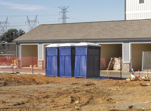 the number of construction portable restrooms required depends on the number of staff members and the duration of the project